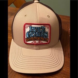 Luke Combs Tan and Brown Trucker Style Hat